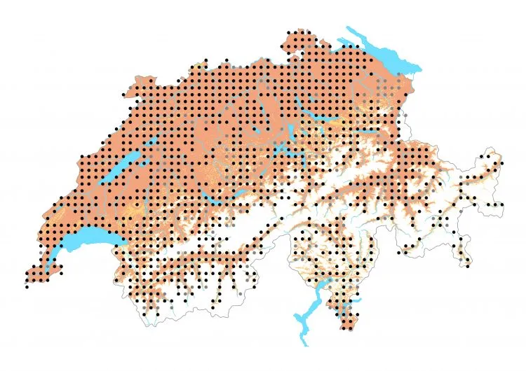Carte de distribution: Zygène de la filipendule &mdash; Zygaena filipendulae