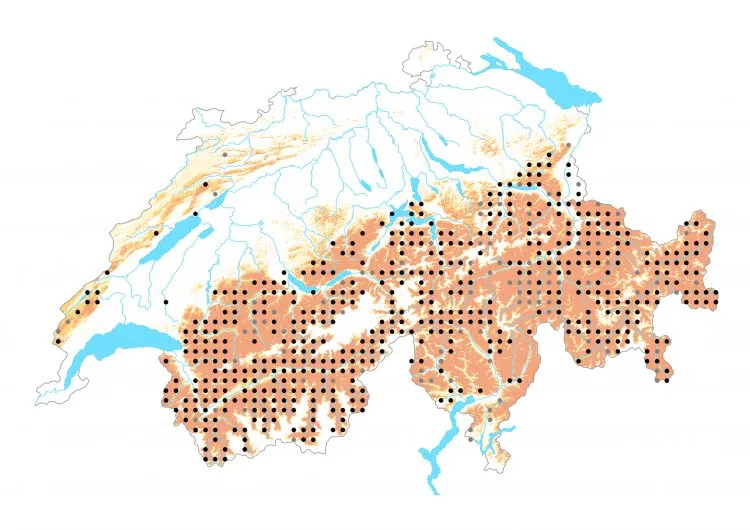 Carte de distribution: Argus de l&rsquo;hélianthème &mdash; Aricia artaxerxes
