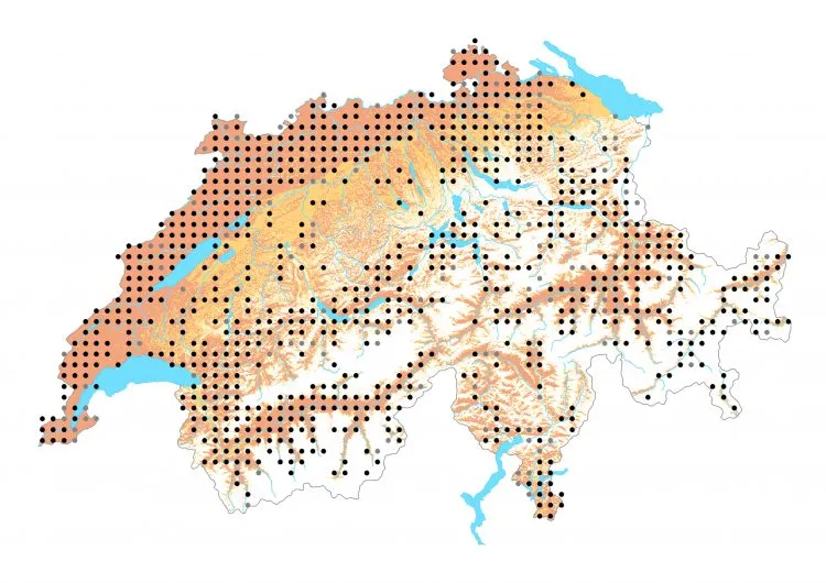 Carte de distribution: Azuré bleu céleste — Lysandra bellargus