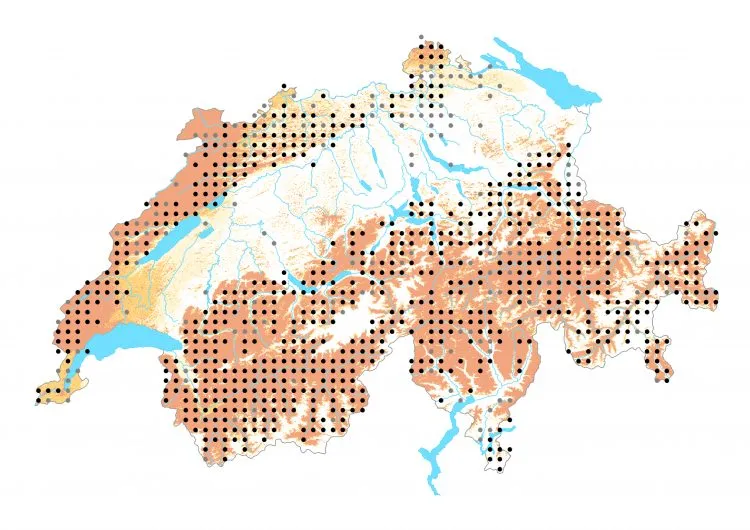 Carte de distribution: Argus bleu-nacré — Lysandra coridon