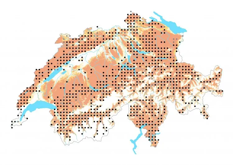 Carte de distribution: Moyen Nacré — Fabriciana adippe