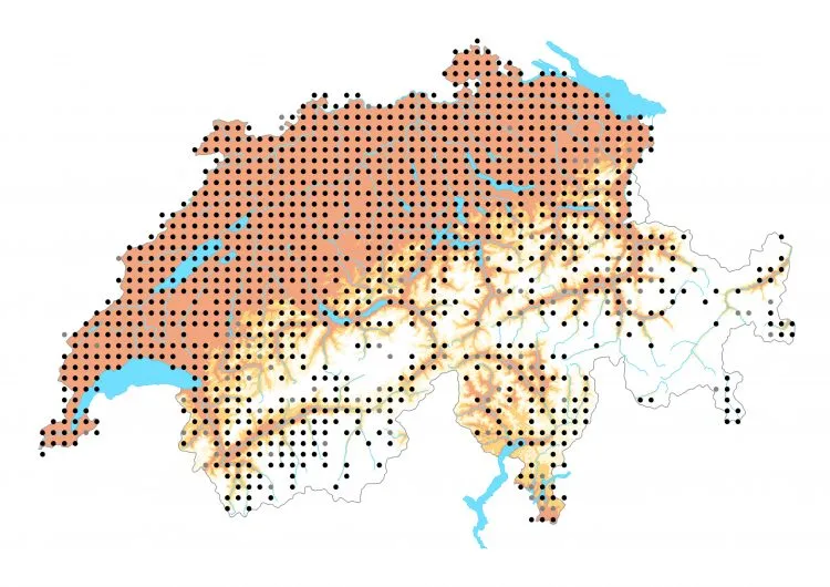 Carte de distribution: Paon du jour — Aglais io