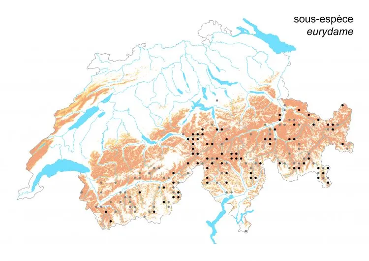 Carte de distribution: Cuivré écarlate &mdash; Lycaena hippothoe